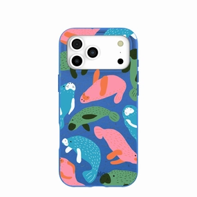 Electric Blue Sea Cows iPhone 17 Pro Max Case Outdoor Adventure Refined Edge