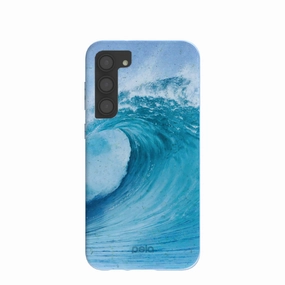 Sporty Design Powder Blue Big Wave Samsung Galaxy S23 (Plus) Case