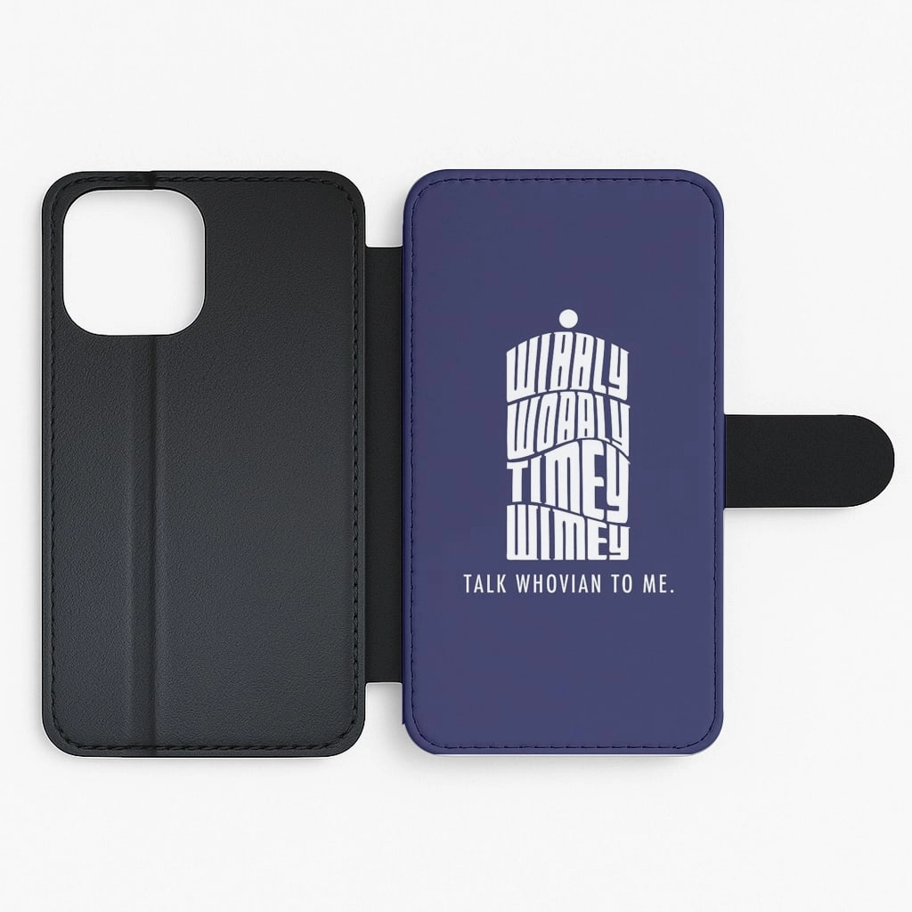 Elegant Style Talk Whovian To Me Flip / Wallet Phone Case