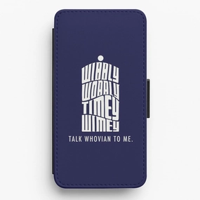 Talk Whovian To Me Flip / Wallet Phone Case Fashion Accent Elegant Accent