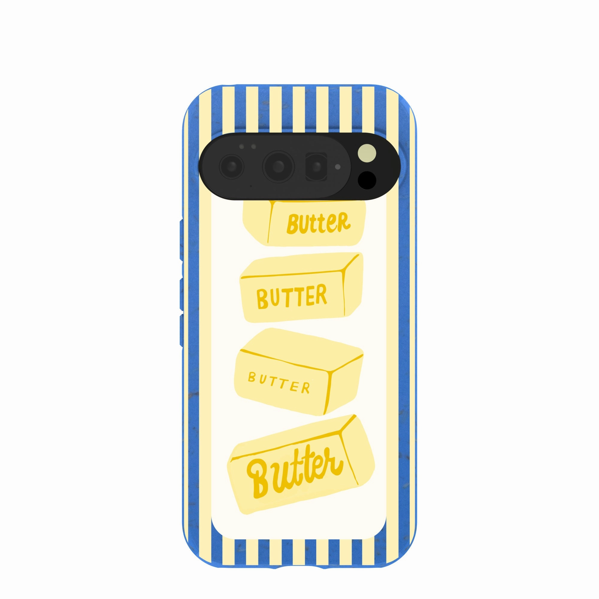 Electric Blue Butter Bars Google Pixel 10/10 Pro Case Flexible Pattern Texture