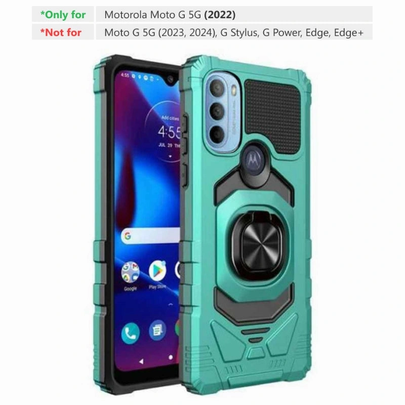 Modern Frame Motorola Moto G 5G (2022) Armor Magnetic Case with Ring & Magnetic Mount
