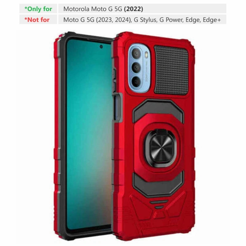 Motorola Moto G 5G (2022) Armor Magnetic Case with Ring & Magnetic Mount Trendy Aesthetic