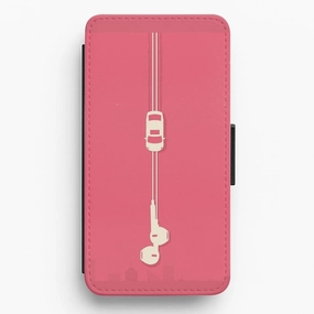 Baby Driver Headphones Flip / Wallet Phone Case Comfort Shape