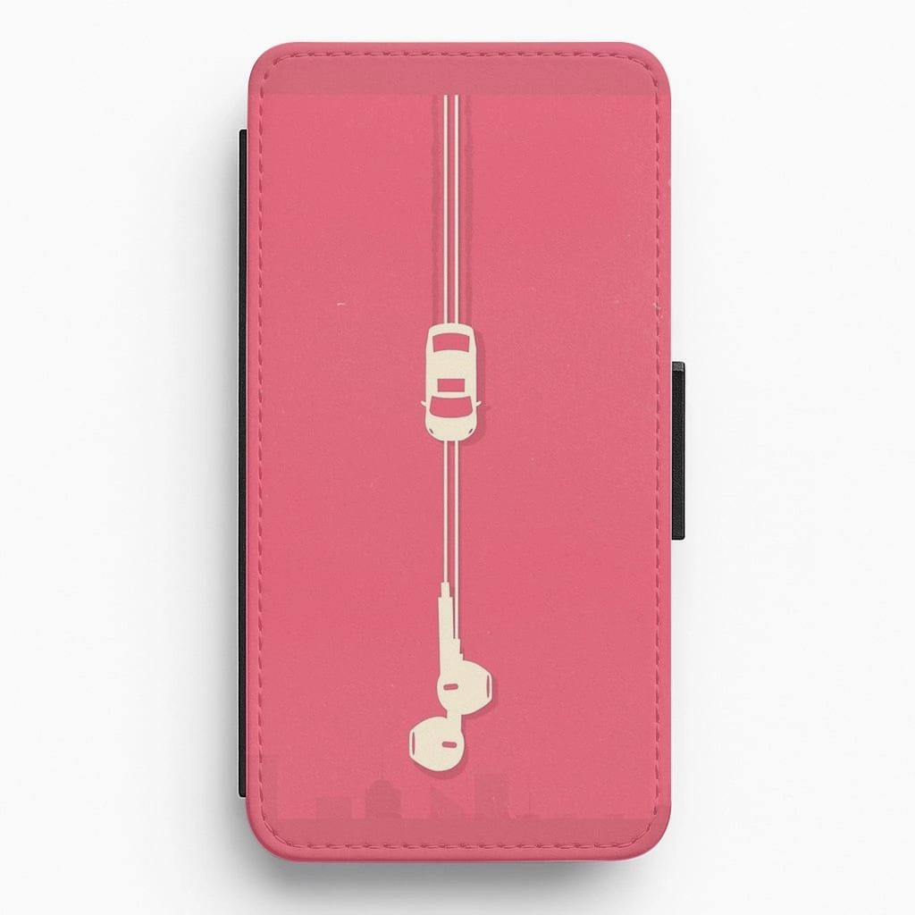 Baby Driver Headphones Flip / Wallet Phone Case Comfort Shape