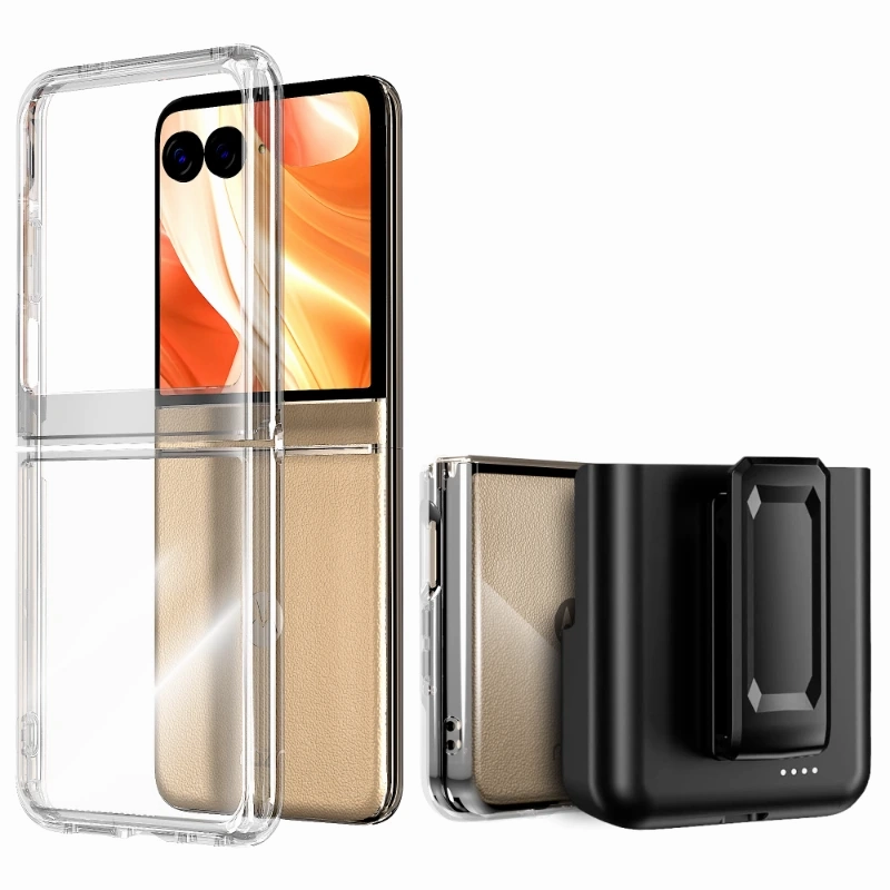 Battery Belt Clip Holster for Motorola Razr 50 / Razr (2024) Light Build Anti glare