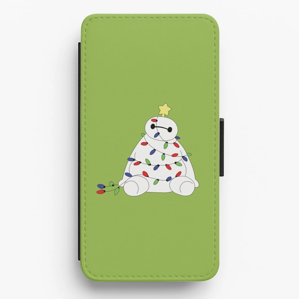 Baymax Christmas Flip / Wallet Phone Case Comfort Pattern Texture Soft Silicone