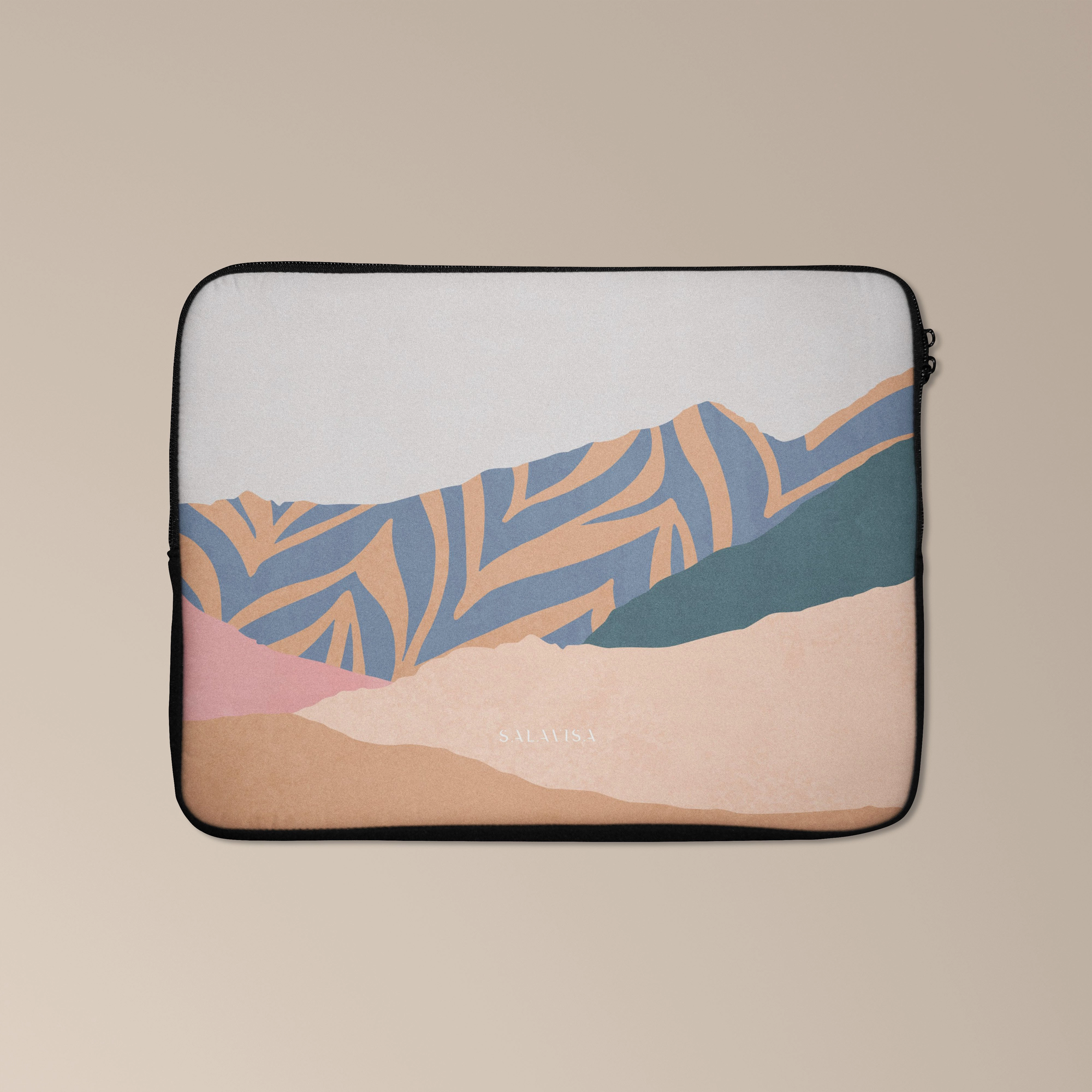 Precision Cutouts Flexible Pattern Beige Blissful Laptop Sleeve