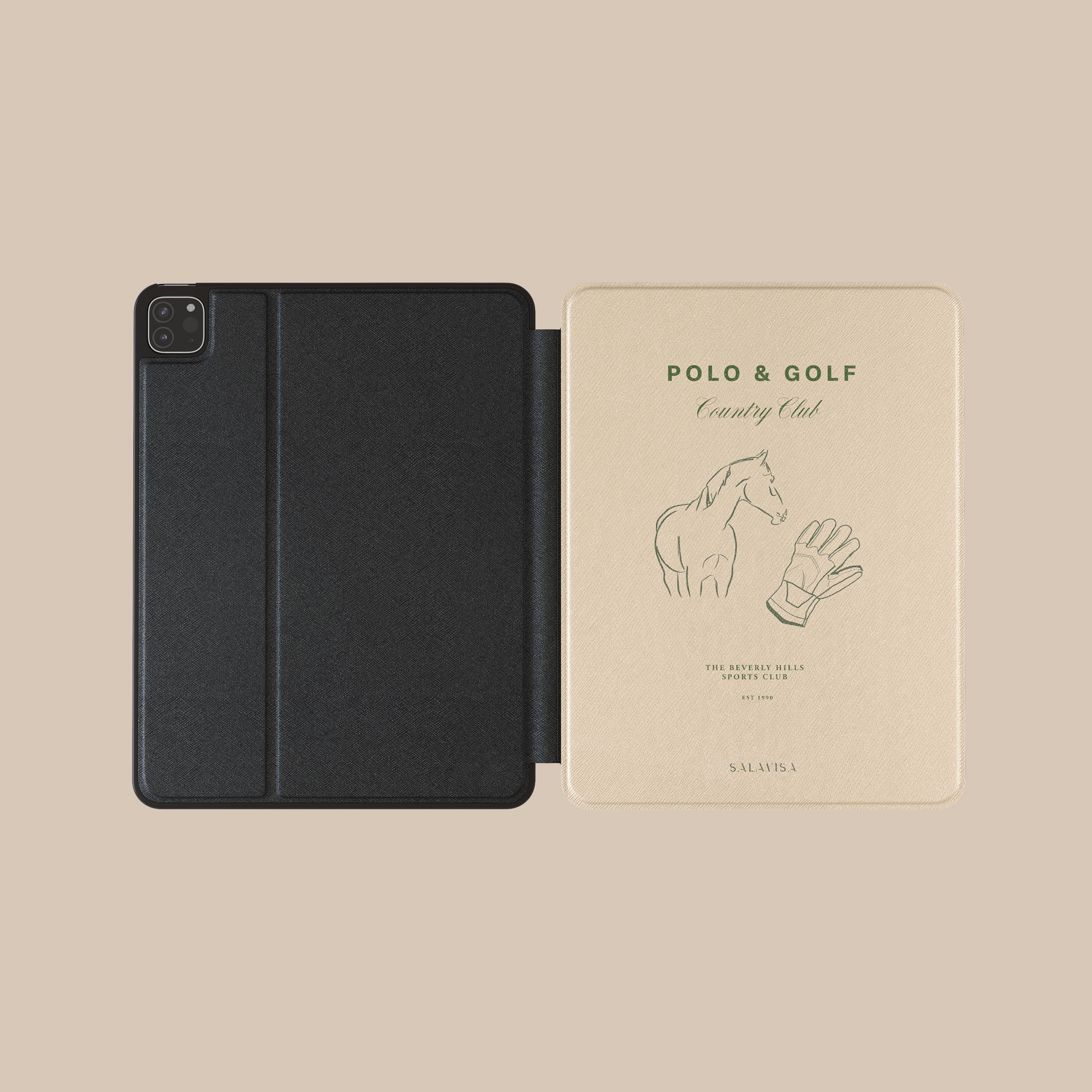 Beige Country Club iPad Case daily carry case stylish durable protector