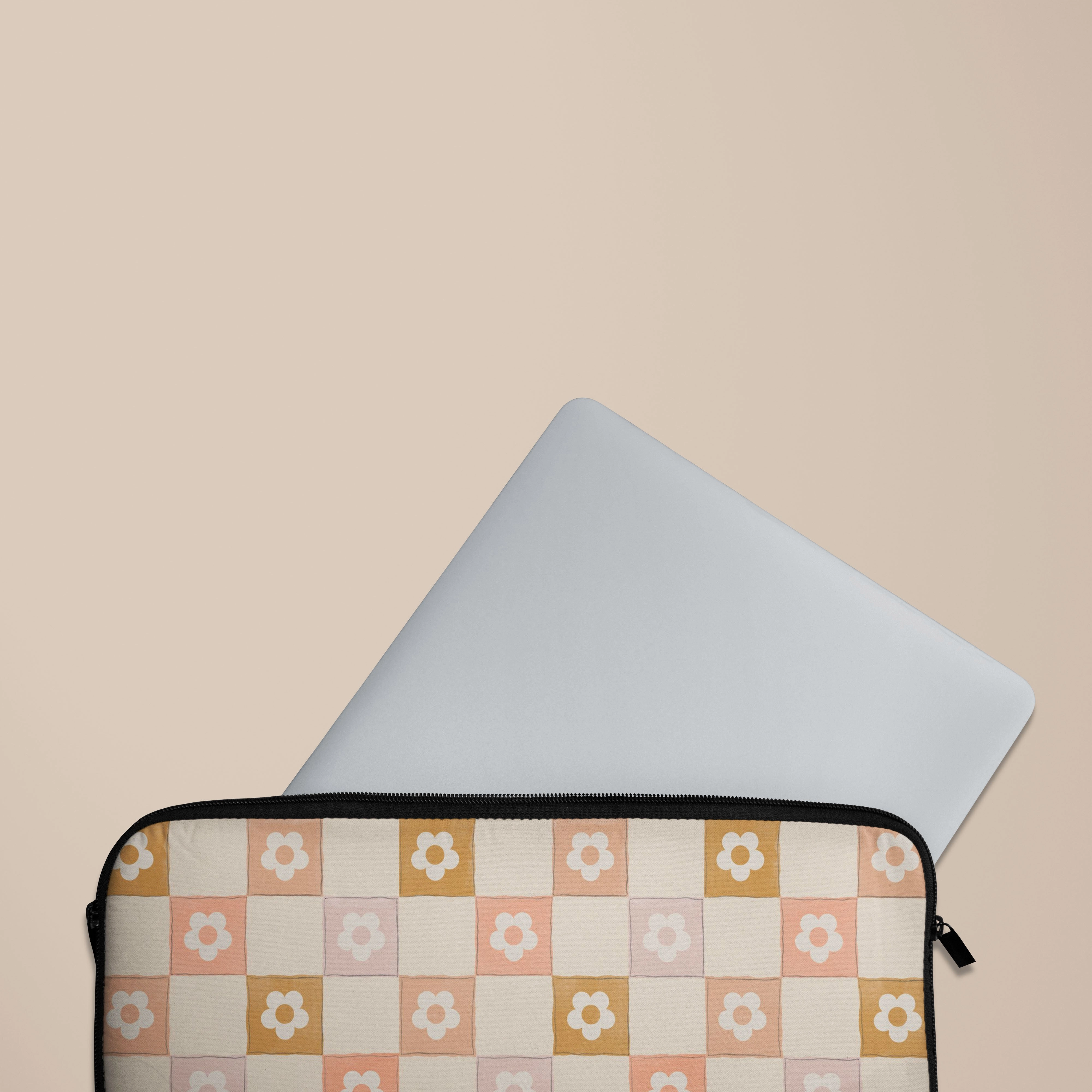 Beige Splendor Laptop Sleeve Travel Ready Ultra Thin