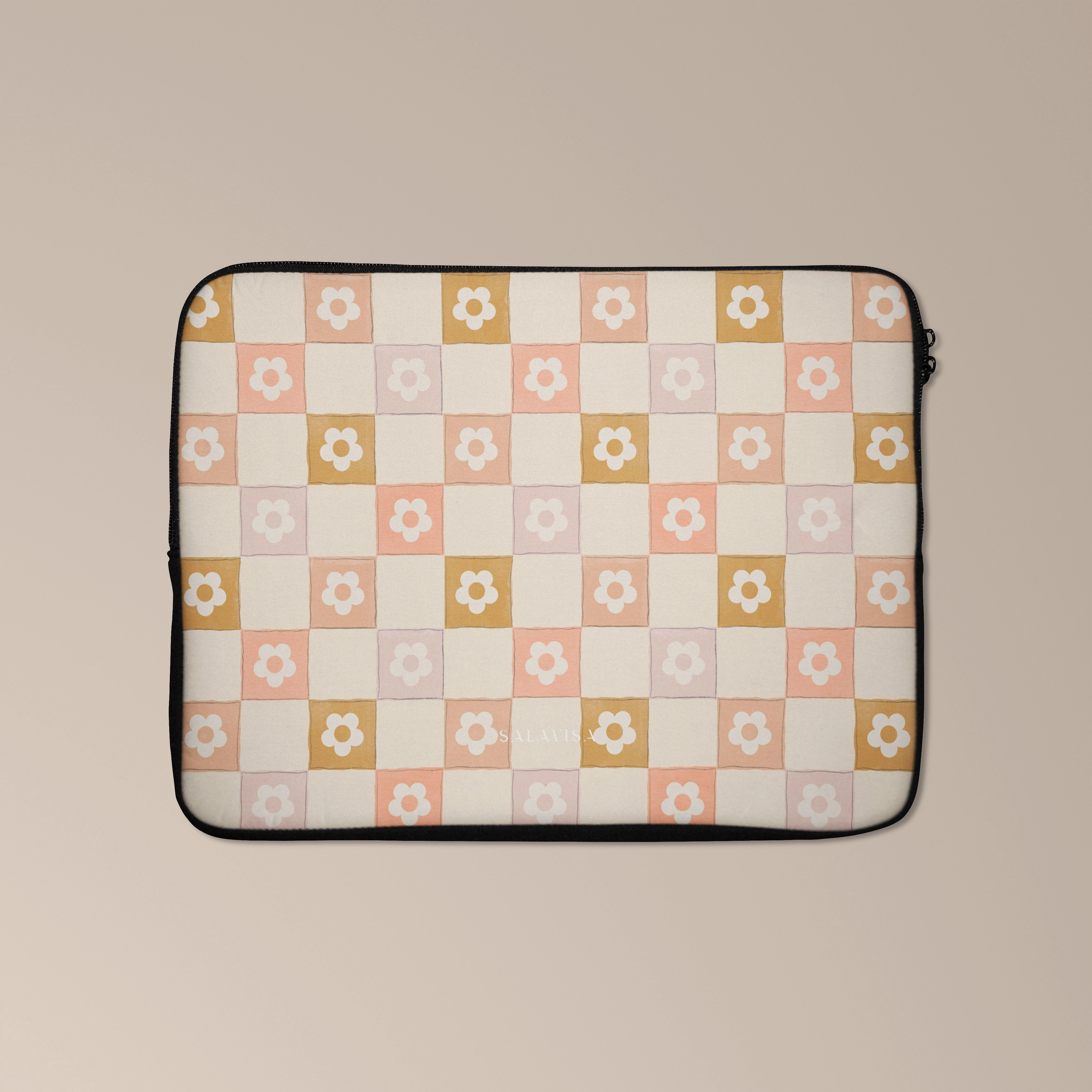 Beige Splendor Laptop Sleeve Office Accessory Slim Profile