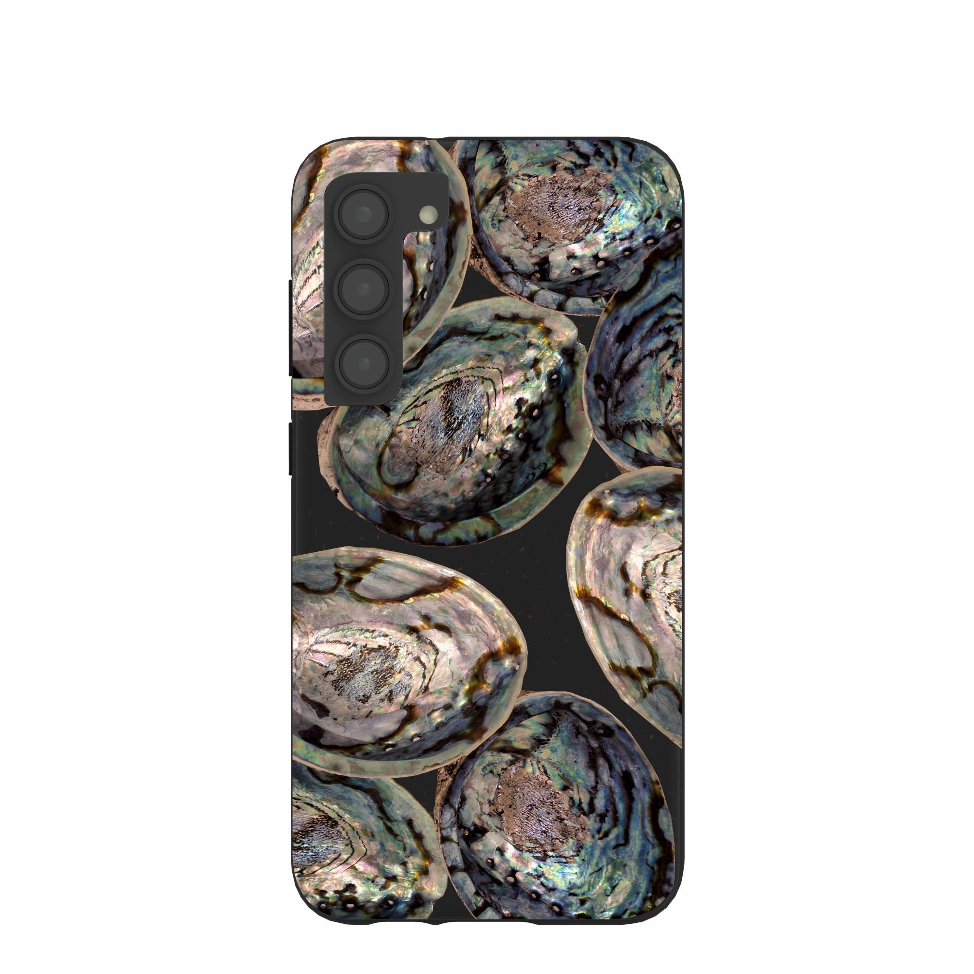 Black Abalone Shells Samsung Galaxy S23 (Plus) Case Durable touch Polished Edge