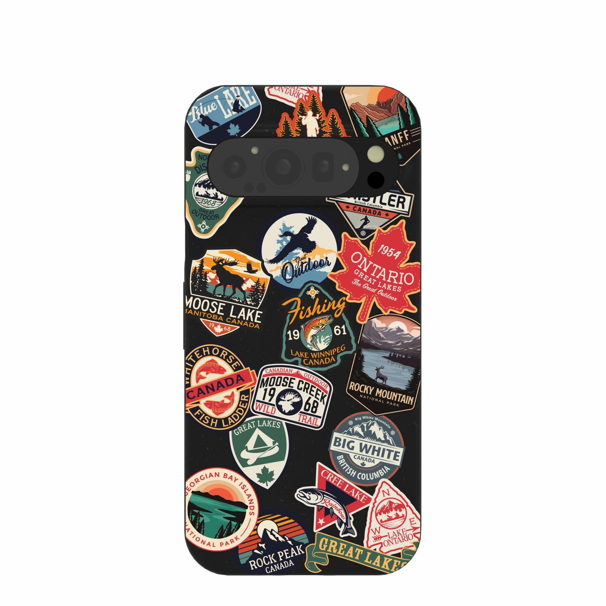 Flexible Pattern Black Canadian Stickers Google Pixel 9/9 Pro Case