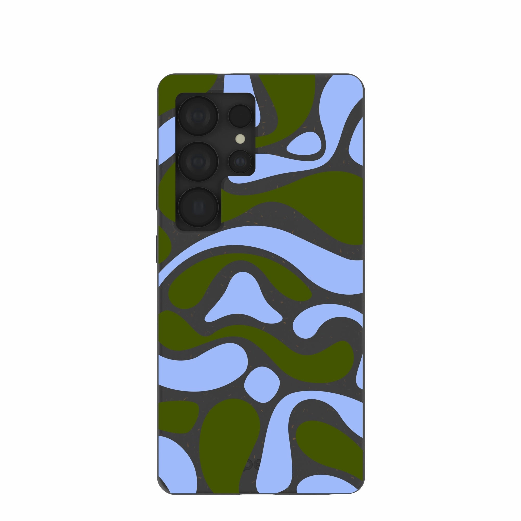 Marble Texture Refined Craftsmanship Black Curve and Flow Samsung Galaxy S25 Ultra Case