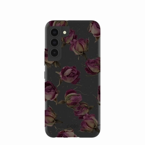 Black Dried Rosebuds Samsung Galaxy S22 Case Simple Style Easy Grip