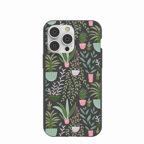 Premium Texture Layer Black Indoor Garden iPhone 14 Pro Max Case