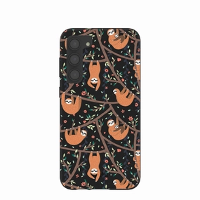 Edge Shield Black Jungle Sloths Samsung Galaxy S23 (Plus) Case