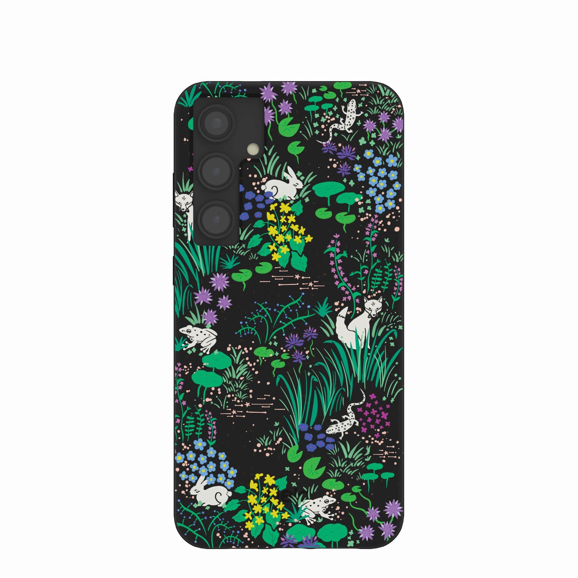 Shock Layer Smooth Look Black Midnight Pond Samsung Galaxy S24 (Plus) Case