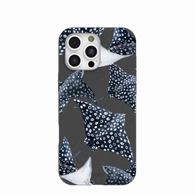 Polished Finish Black Midnight Rays iPhone 16 Pro Max Case