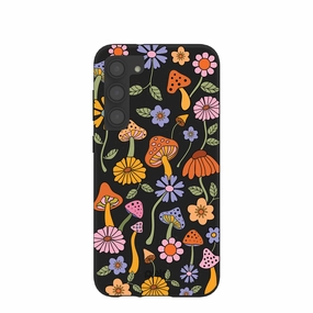 Black Midnight Shrooms Samsung Galaxy S23 (Plus) Case Soft Texture