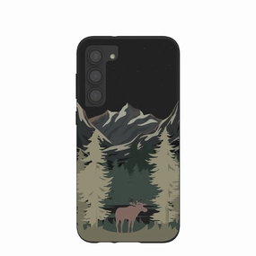 Black Moose Mountain Samsung Galaxy S23 (Plus) Case Trendy Finish