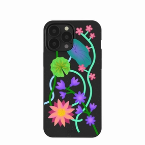 Black Neon Garden iPhone 13 Pro Max Case Stylish frame