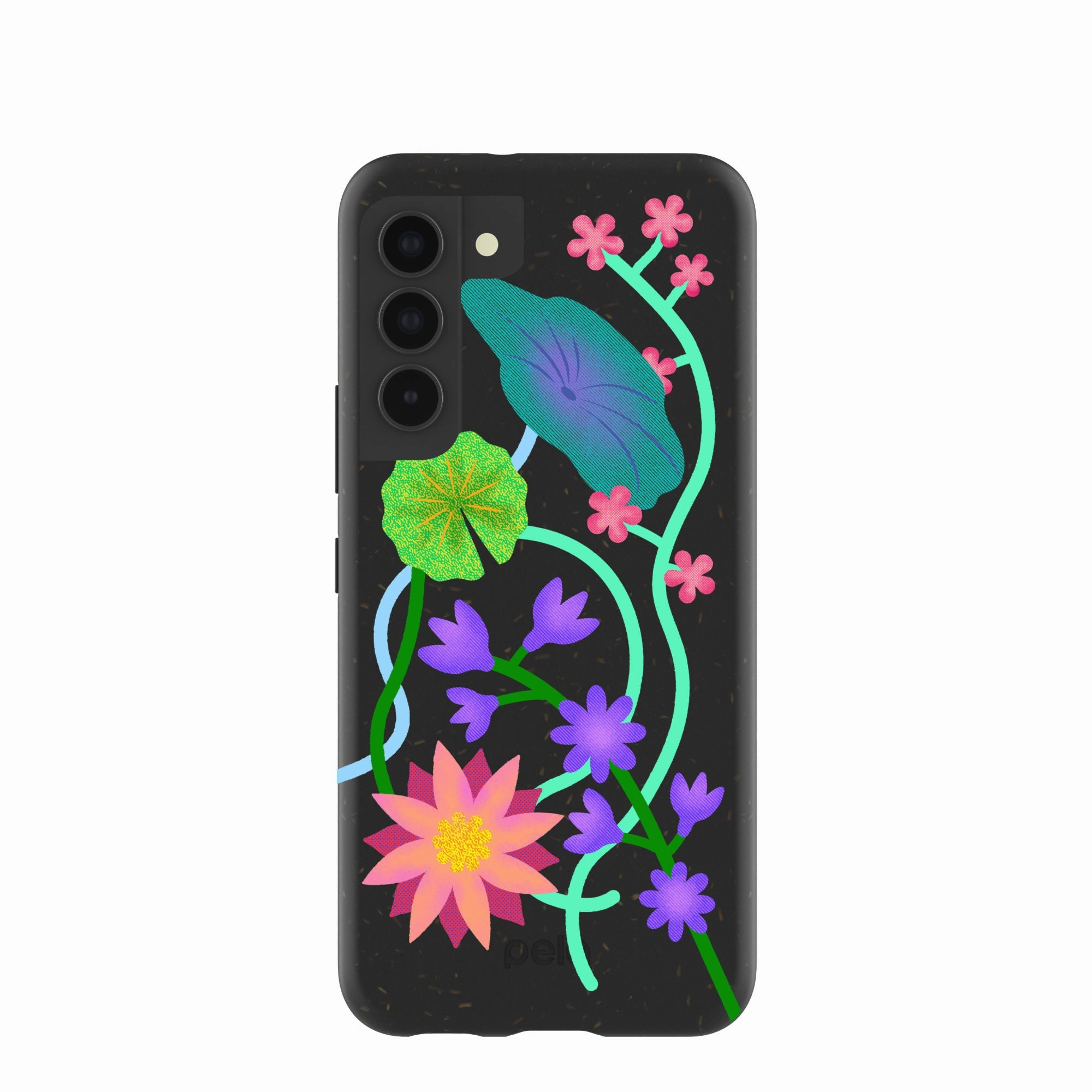 Hybrid Protection Black Neon Garden Samsung Galaxy S22 Case