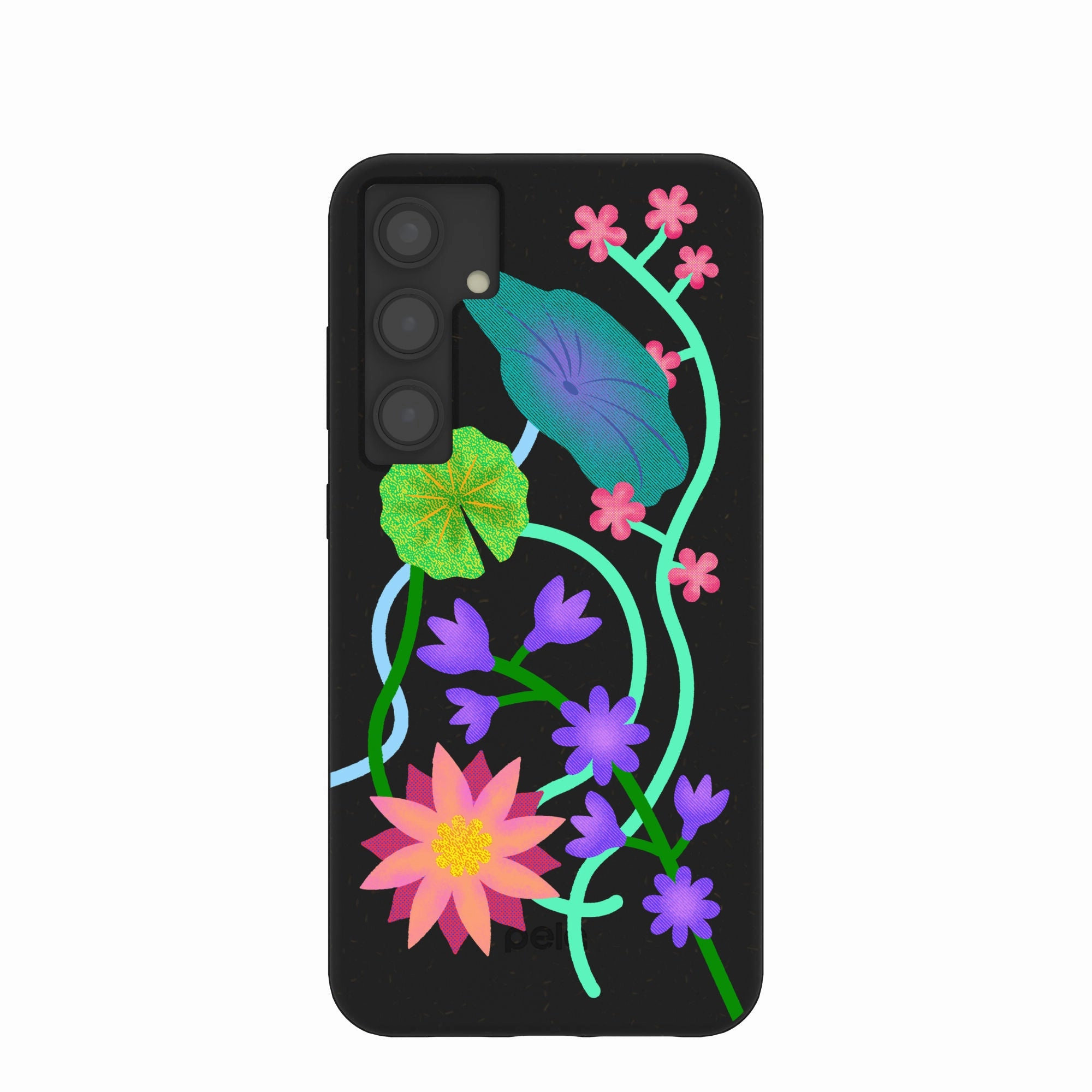 Black Neon Garden Samsung Galaxy S24 (Plus) Case simple design Functional Design