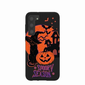 Clear Texture Black Spooky Szn Samsung Galaxy S23 (Plus) Case