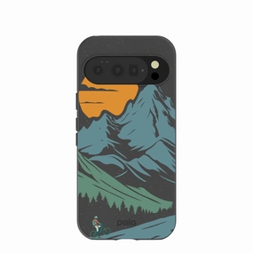 Black Vintage Peaks Google Pixel 10/10 Pro Case Shock shield
