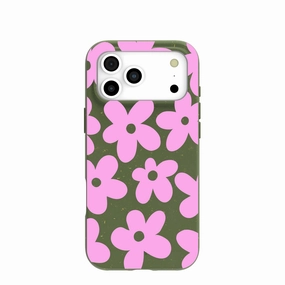 Forest Floor Pink Blooms iPhone 17 Pro Max Case Frosted Finish