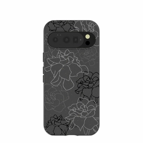 Compact Design Black Gardenia Lines Google Pixel 10/10 Pro Case