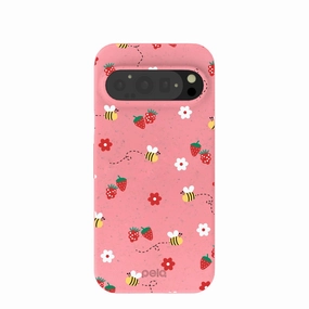 Desk Companion Bubblegum Pink Bees n Berries Google Pixel 9/9 Pro Case