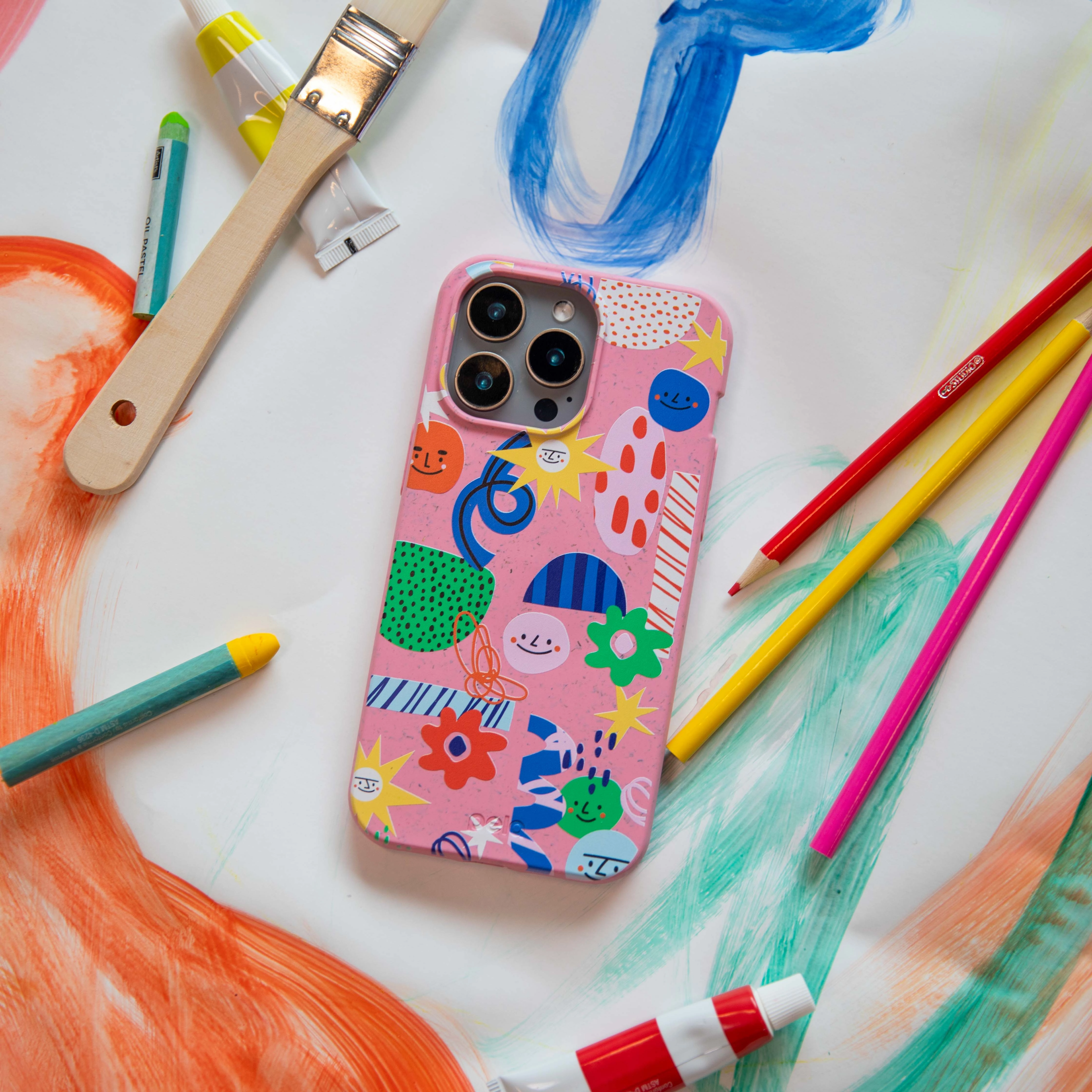 Bubblegum Pink Daydreaming iPhone 17 Pro Max Case Colorful option High Durability