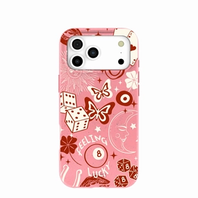Elegant Detail Stylish Detail Bubblegum Pink Feeling Lucky iPhone 17 Pro Max Case