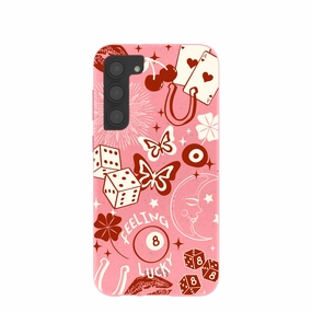 Bubblegum Pink Feeling Lucky Samsung Galaxy S23 (Plus) Case Lightweight Build Quality Slim Profiled