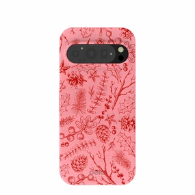 Light Frame Edge Reinforced Bubblegum Pink Festive Forest Google Pixel 9/9 Pro Case