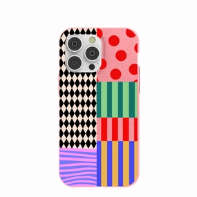 Stylish Form anti dust Bubblegum Pink Juggling Colors iPhone 14 Pro Max Case