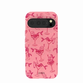 Bubblegum Pink Mermaid Cocktail Google Pixel 10/10 Pro Case Luxury Texture Travel Essential
