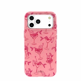 Matte Pattern Design Bubblegum Pink Mermaid Cocktail iPhone 17 Pro Max Case