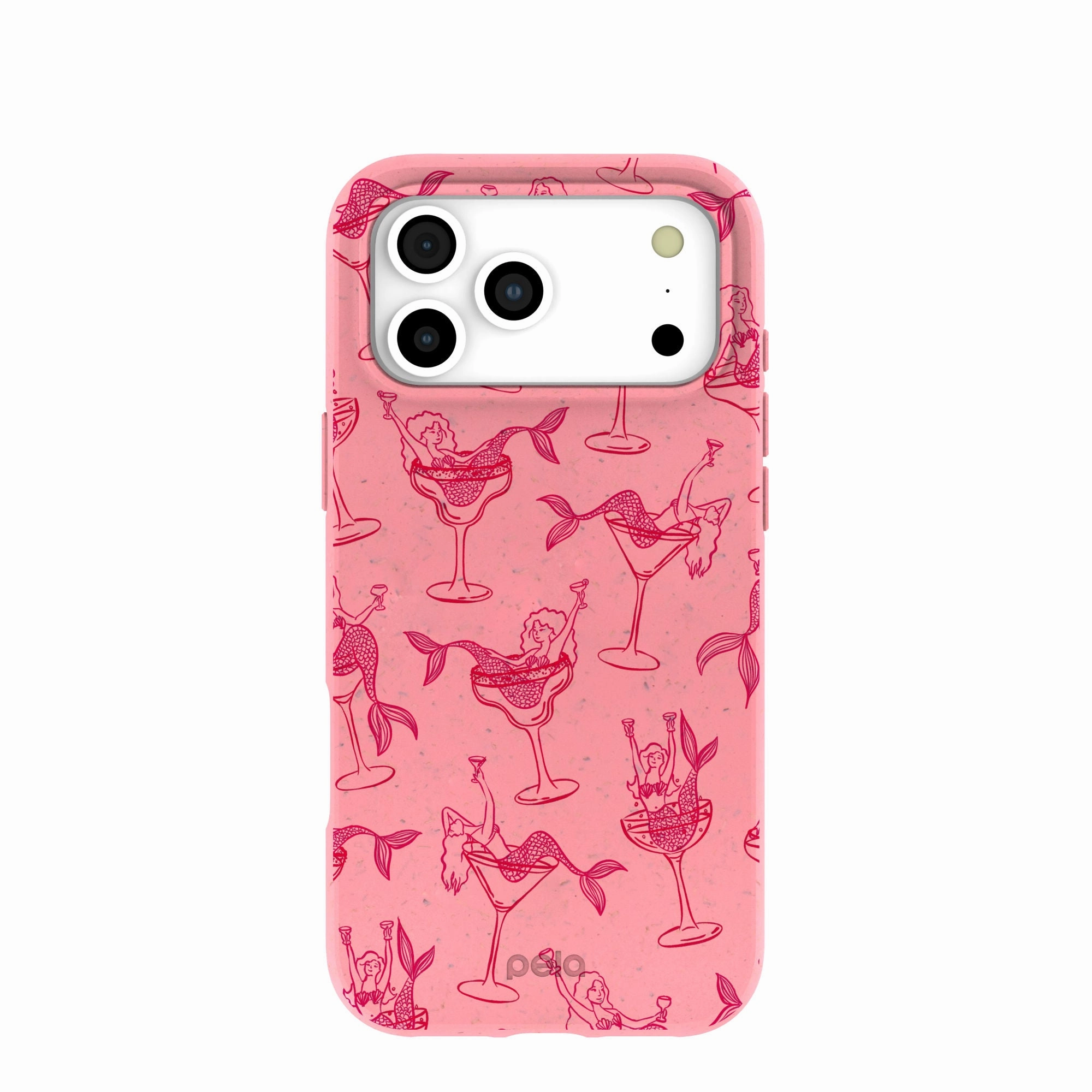 Matte Pattern Design Bubblegum Pink Mermaid Cocktail iPhone 17 Pro Max Case