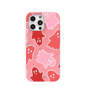 Bubblegum Pink Phantom Pals iPhone 16 Pro Max Case Enhanced grip