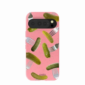 Bubblegum Pink Pickle Party Google Pixel 10/10 Pro Case Protective Form Texture
