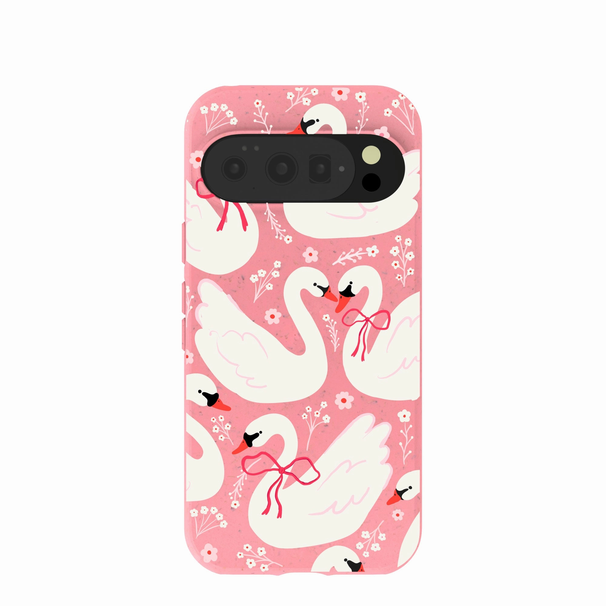Minimal Pattern Texture Strong Surface Bubblegum Pink Swan Garden Google Pixel 10/10 Pro Case