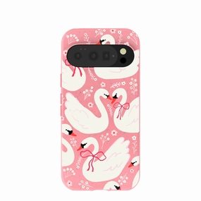 Minimal Pattern Texture Strong Surface Bubblegum Pink Swan Garden Google Pixel 10/10 Pro Case