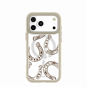 Clear Desert Luck iPhone 17 Pro Max Case With London Fog Ridge (MagSafe included) Elegant Texture Layer Minimal Detail Texture