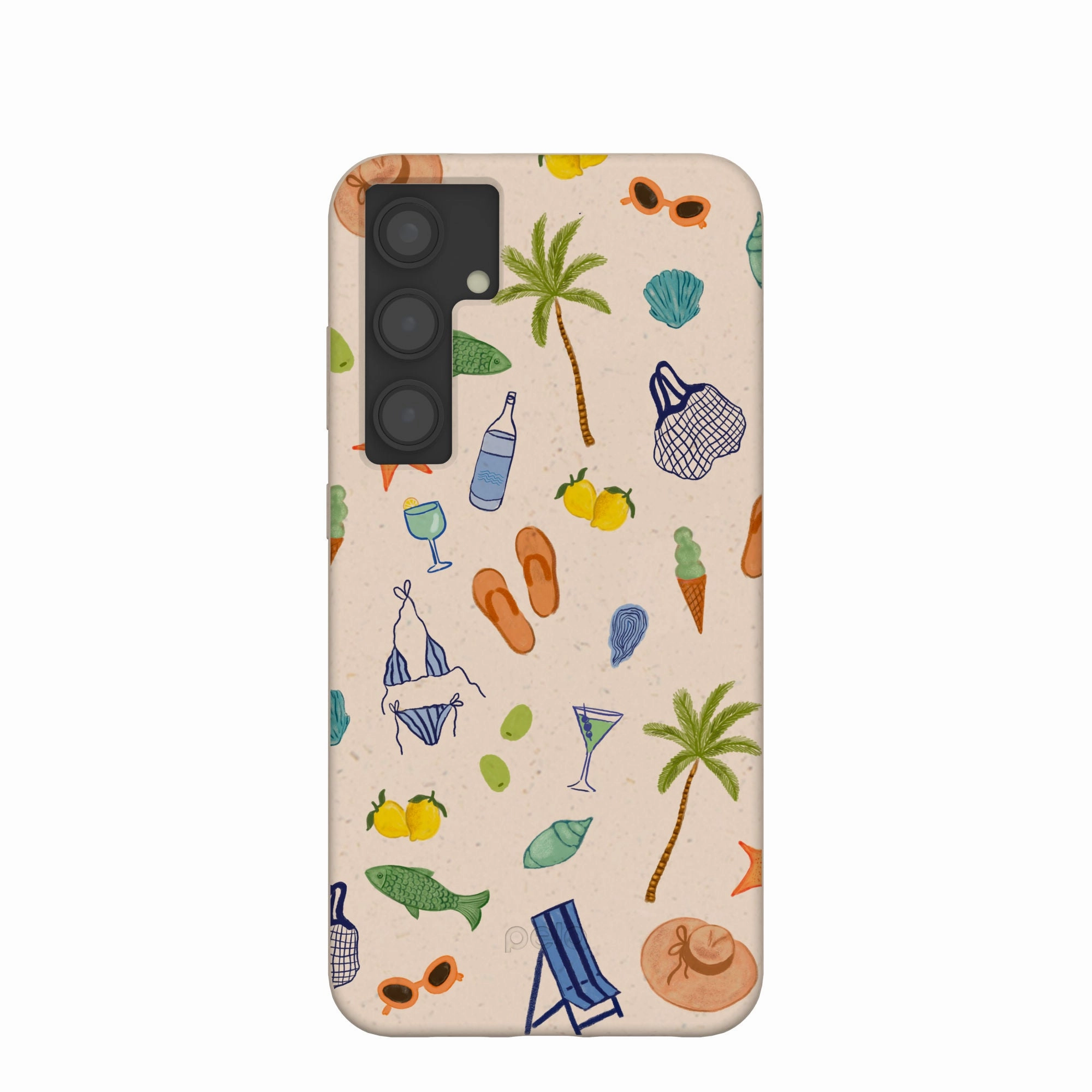 Drop Defense Seashell Coastline Sketch Samsung Galaxy S24 (Plus) Case