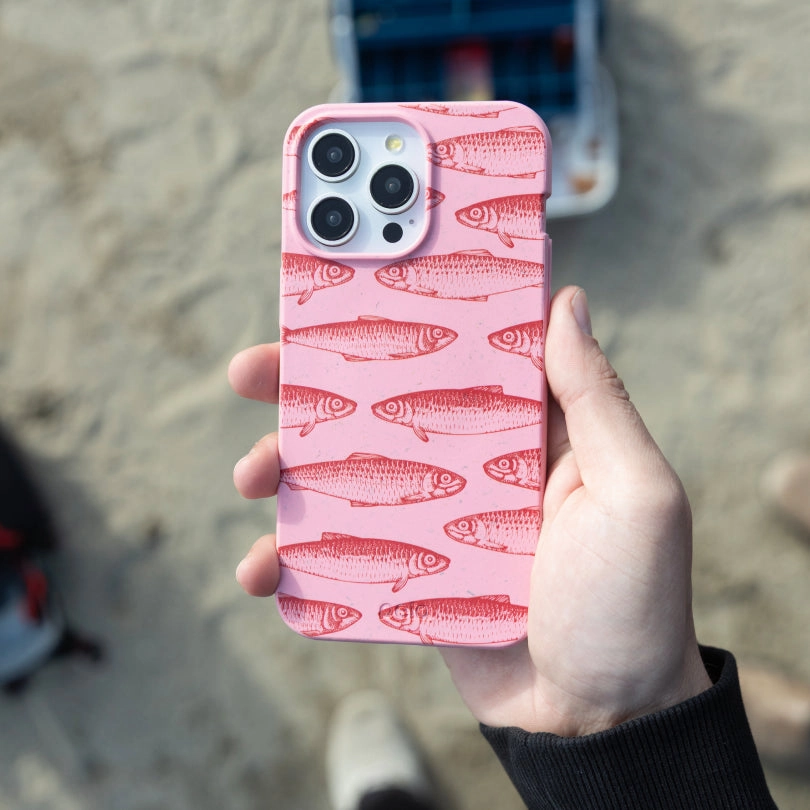 Bubblegum Pink Sardine Stream iPhone 17 Pro Max Case Unique Artwork