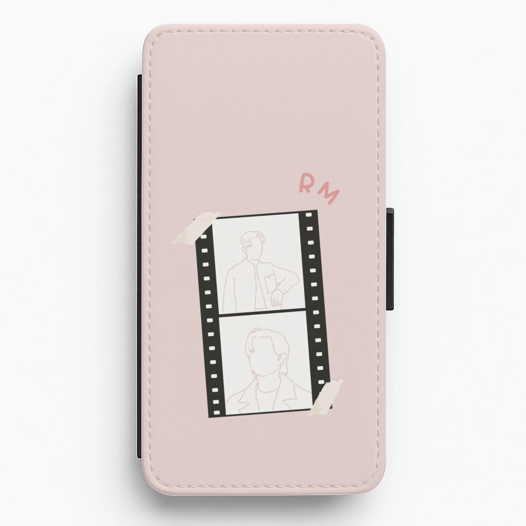 RM - BTS Flip / Wallet Phone Case Vivid Detail Texture Glossy Texture