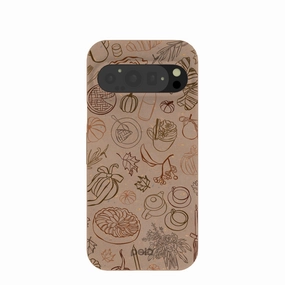 Wireless charging Hybrid Protection Chocolate Brown Autumn Sweets Google Pixel 9/9 Pro Case